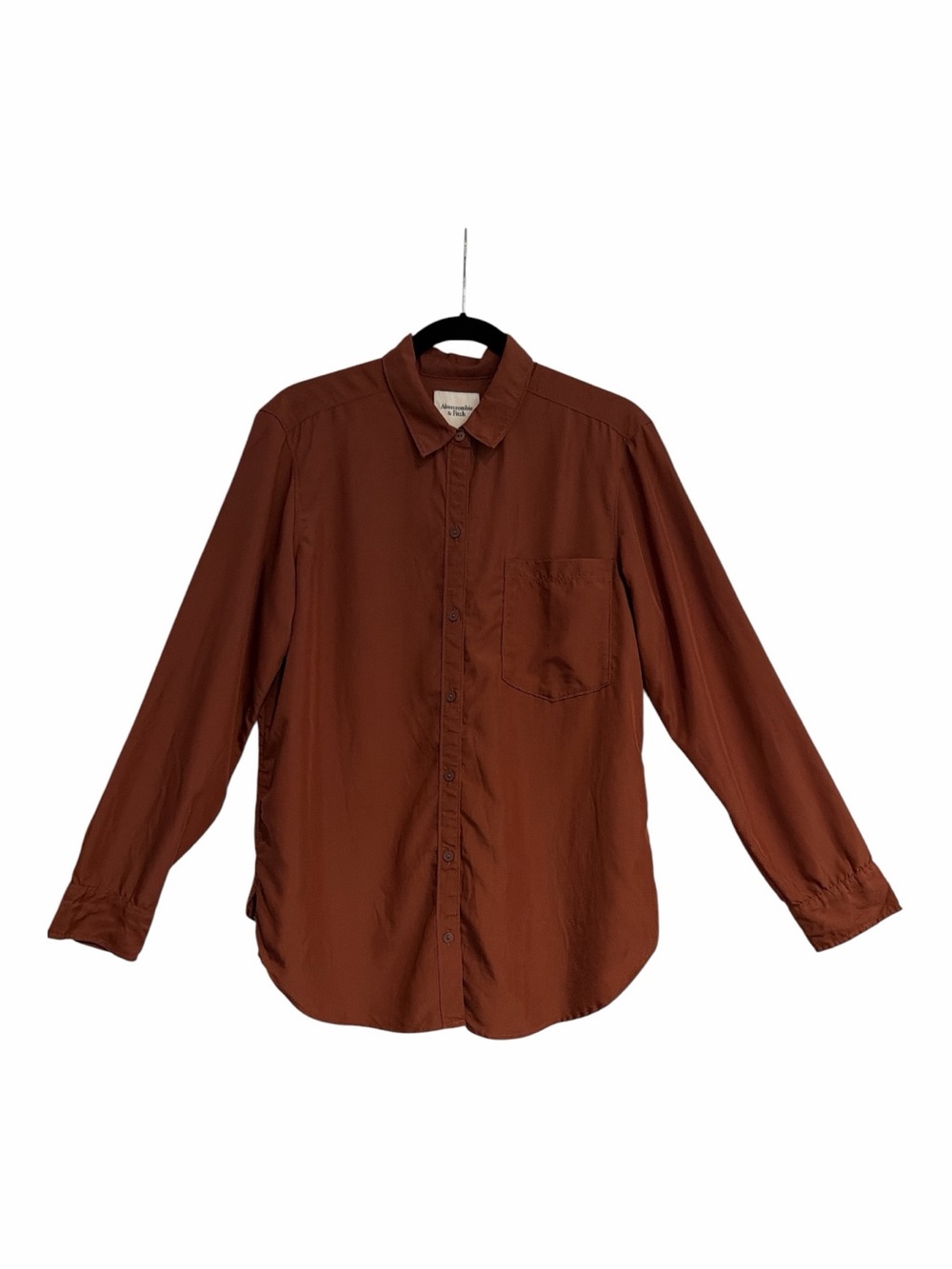 Abercrombie & Fitch Viscose-Blend Button-Down Shirt Sz M